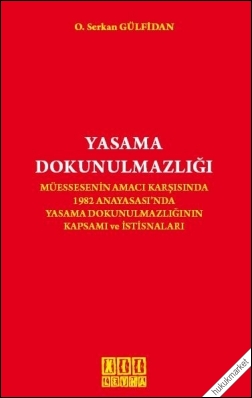 Kitap Kapağı  Yasama Dokunulmazlığı