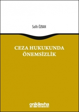 Kitap Kapağı  Ceza Hukukunda Önemsizlik