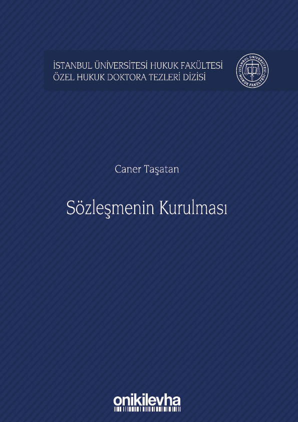 Kitap Kapağı  Sözleşmenin Kurulması