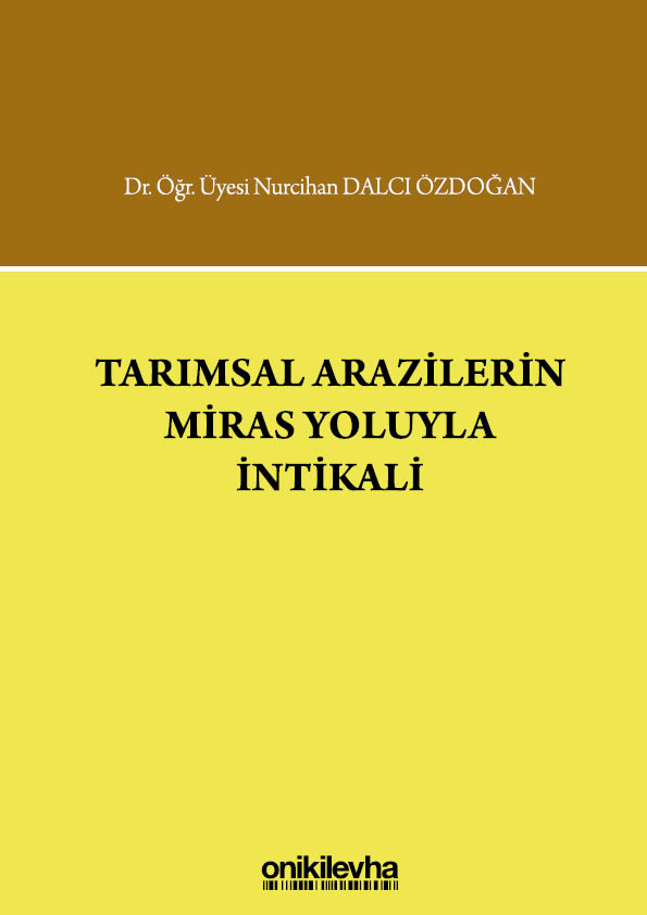 Kitap Kapağı  Tarımsal Arazilerin Miras Yoluyla İntikali