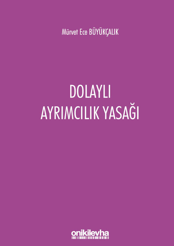 Kitap Kapağı  Dolaylı Ayrımcılık Yasağı