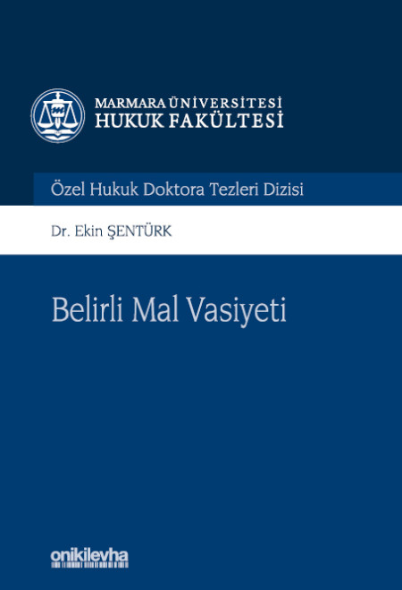 Kitap Kapağı  Belirli Mal Vasiyeti