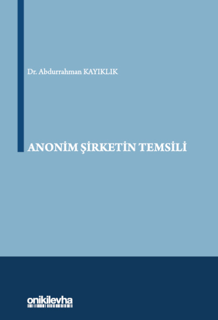 Kitap Kapağı  Anonim Şirketin Temsili