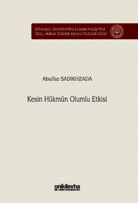 Kitap Kapağı  Kesin Hükmün Olumlu Etkisi